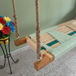 Furnshine - Patti Hand Woven Swing for Adults & Kids (Beige & Pastel Green) - Image 4