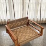 Furnshine - Bradley Single Seater Armrest & Backrest Swing (Beige & Light Brown Pattern) - Image 2