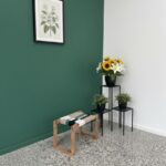 Furnshine - Clifton Solid Wood Woven Stool (Beige, White, Green & Black) - Image 2