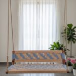 Furnshine - Kenton Woven Swing with Backrest (Beige & Light Blue Color) - Image 2