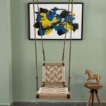 Furnshine - Barlow Beige Single Seater Backrest Swing for Kids - Image 3