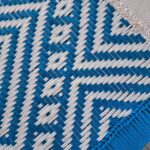 Furnshine - Selby Solid Sheesham Wood Handwoven Charpai/Khatiya (Sky Blue & White) - Image 3