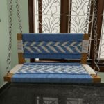 Furnshine - Ladd Two Seater Woven Swing with Backrest (Blue & White) - Image 3