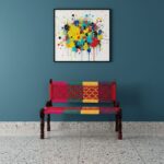 Furnshine - Jagger Solid Wood Woven Backrest Bench (Red, Green, Yellow & Purple) - Image 3