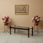 Furnshine - Duska Handwoven Sheesham Wood Bench (Black & Natural Jute) - Image 3