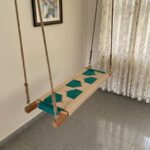 Furnshine - Rowley Beige-Green Braided Woven Swing (Jhula) - Image 3