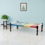 Furnshine - Brylee Solid Sheesham Wood Handmade Woven Charpai/Khatiya (Multicolor) - Image 3