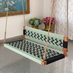 Furnshine - Ringo Light Green & Black Woven Pattern Swing with Backrest - Image 3