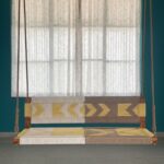 Furnshine - Dimity Woven Swing with Backrest - Yellow, Beige & White - Image 3