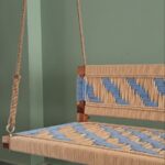 Furnshine - Kenton Woven Swing with Backrest (Beige & Light Blue Color) - Image 3