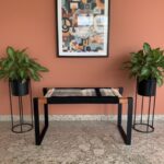 Furnshine - Raleigh Solid Wood Entryway Single Seater Woven Stool with Black Metal Legs - Image 3