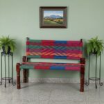 Furnshine - Blaze Solid Wood Handwoven Backrest Bench (Multicolor) - Image 4