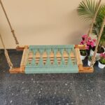 Furnshine - Cordell Single Seater Woven Swing (Green & Beige) - Image 4