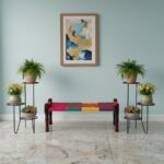 Furnshine - Elmore Handwoven Sheesham Wood Bench (Multicolor) - Image 4