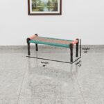 Furnshine - Austen Handwoven Sheesham Wood Bench (Orange & Green) - Image 4