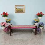 Furnshine - Nan Handwoven Sheesham Wood Bench (Natural Jute & Pink) - Image 4