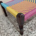 Furnshine - Barton Solid Sheesham Wood Handmade Woven Charpai/Khatiya (Multicolor) - Image 4