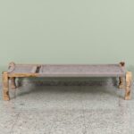 Furnshine - Yarrow Solid Sheesham Wood Handwoven Charpai with Backrest (Natural Beige) - Image 4