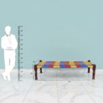 Furnshine - Patsy Solid Sheesham Wood Handwoven Charpai/Khatiya (Multicolor) - Image 4