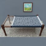 Furnshine - Windsor Solid Wood Woven Charpai/Khatiya (Blue & White) - Image 4
