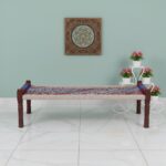 Furnshine - Jazz Solid Sheesham Wood Handwoven Charpai/Khatiya (Multicolor) - Image 4