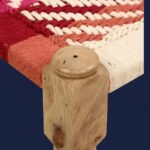 Furnshine - Rodney Sheesham Wood Multicolor Woven Seating Stool Pidha (Set of 2) - Image 4