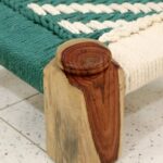 Furnshine - Bobbie Sheesham Wood Green & White Woven Stools Pidha (Set of 2) - Image 4