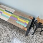 Furnshine - Keats Solid Wood Two Seater Woven Bench with Black Metal Legs (Multicolor) - Image 4