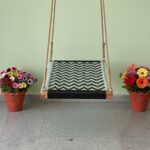 Furnshine - Ringo Light Green & Black Woven Pattern Swing with Backrest - Image 4