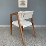 Furnshine - Eldred Solid Wood Armrest Woven Chair (White) - Image 3