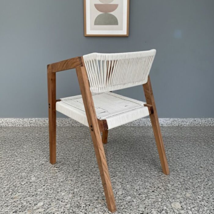 Furnshine - Eldred Armrest Woven Chair (White) - Image 4