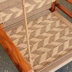 Furnshine - Bradley Single Seater Armrest & Backrest Swing (Beige & Light Brown Pattern) - Image 4