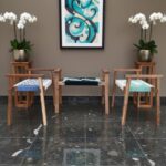 Furnshine - Huntley Solid Wood Hand Rest Woven Stool (Set of Three) - Image 4