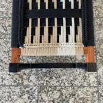 Furnshine - Raleigh Solid Wood Entryway Single Seater Woven Stool with Black Metal Legs - Image 7