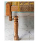 Furnshine - Whitney Solid Sheesham Wood Handmade Woven Charpai/Khatiya (Yellow & Natural Brown) - Image 5