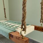 Furnshine - Reed Single Seater Woven Swing (Green & White) - Image 5