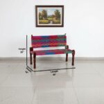 Furnshine - Blaze Solid Wood Handwoven Backrest Bench (Multicolor) - Image 5