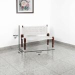 Furnshine - Sherwin Solid Wood Handwoven Backrest Bench (White) - Image 5