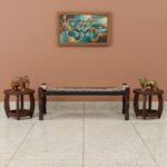 Furnshine - Duska Handwoven Sheesham Wood Bench (Black & Natural Jute) - Image 5