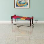 Furnshine - Elmore Handwoven Sheesham Wood Bench (Multicolor) - Image 5