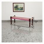Furnshine - Nan Handwoven Sheesham Wood Bench (Natural Jute & Pink) - Image 5