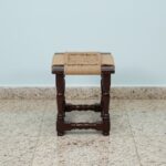 Furnshine - Bede Solid Wood Helical Leg Woven Stool - Image 5