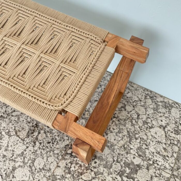 Furnshine - Merrill Handmade Modern Woven Bench (Beige) - Image 6