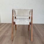 Furnshine - Eldred Solid Wood Armrest Woven Chair (White) - Image 4