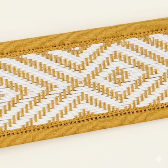 Furnshine - Stark Handwoven Backrest Bench (Yellow & White) - Image 5