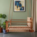 Furnshine - Bradley Single Seater Armrest & Backrest Swing (Beige & Light Brown Pattern) - Image 5