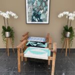 Furnshine - Huntley Solid Wood Hand Rest Woven Stool (Set of Three) - Image 6