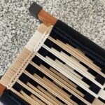 Furnshine - Raleigh Solid Wood Entryway Single Seater Woven Stool with Black Metal Legs - Image 6