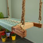 Furnshine - Cordell Single Seater Woven Swing (Green & Beige) - Image 6