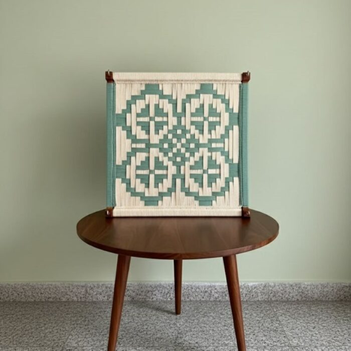 Furnshine - Rad Hand Woven Charpai Swing (White & Green Color) - Image 6